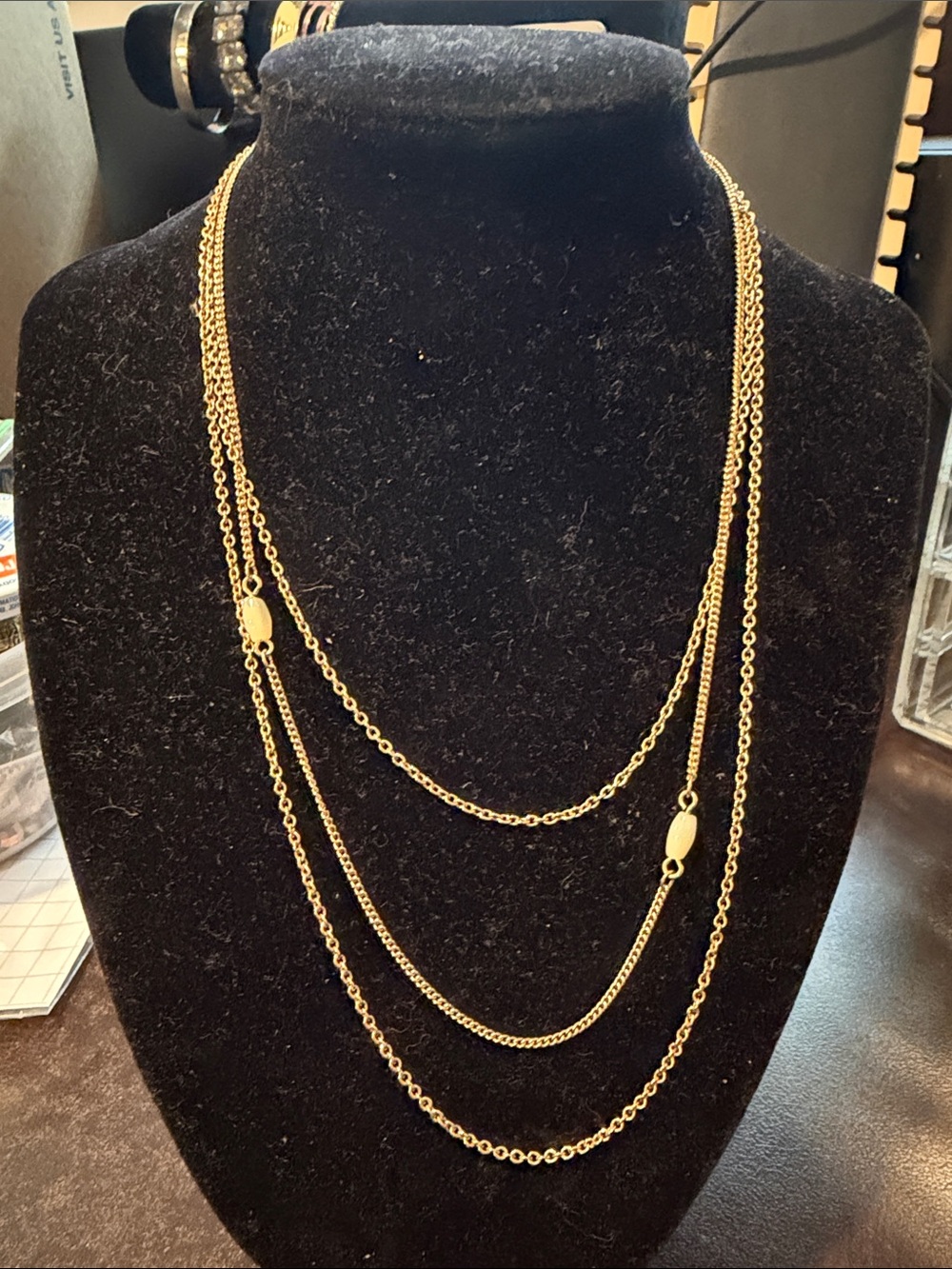 Avon Gold-Tone Layered Chain Necklace